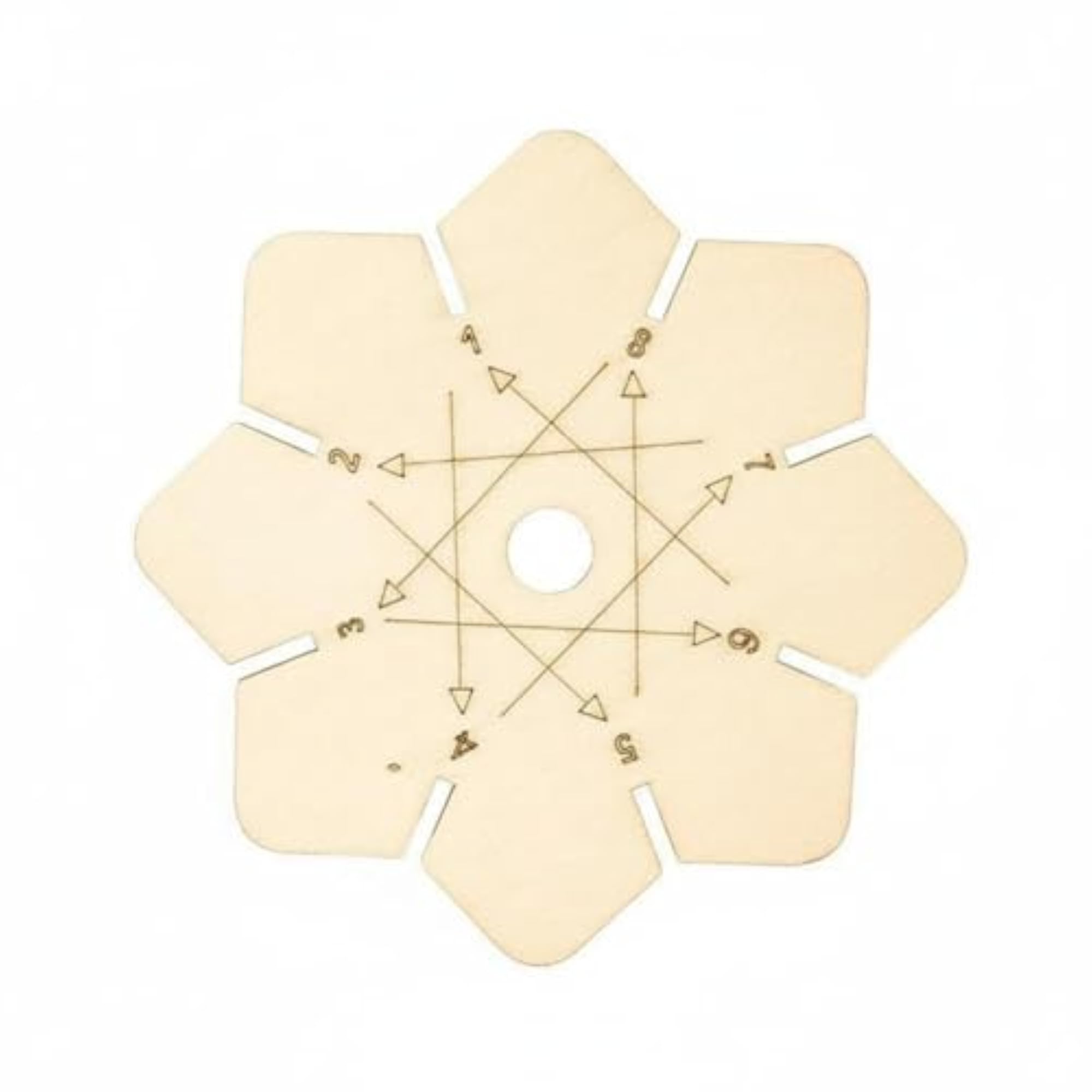 6 Wooden Braiding Disc Plates for Friendship Bracelets, 10CM